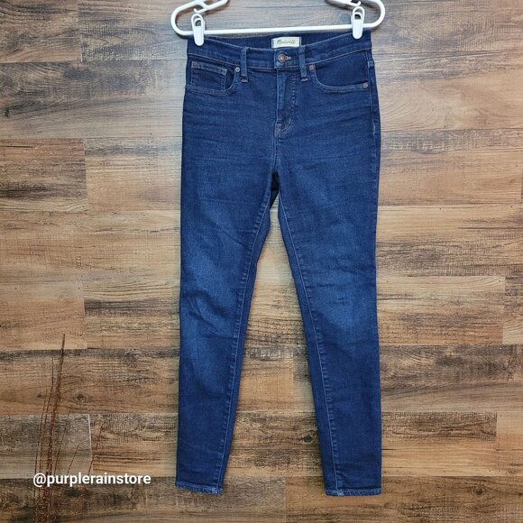Madewell Jeans 28 Midrise 9" Skinny Woodland Wash MA938 Tummy Control Stretch - Picture 1 of 12